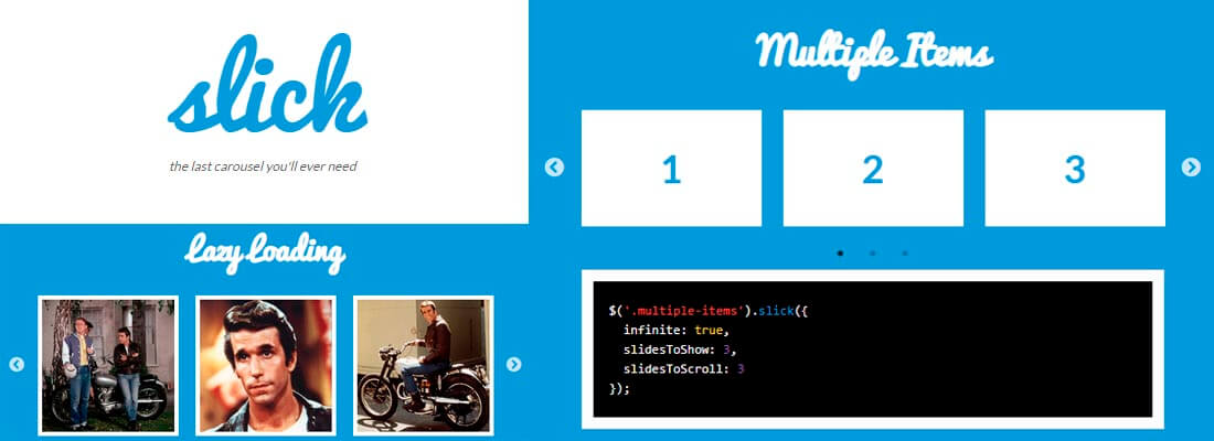 Slick Slider - установка, настройка примеры и документация